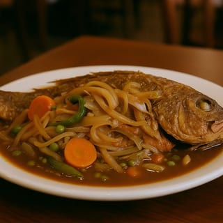 Brown Stewed Snapper Fish